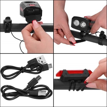 СВЕТОДИОДНАЯ ВЕЛОСИПЕДНАЯ ЛАМПА ПЕРЕДНЯЯ ДЛЯ USB МОЩНЫЙ ЗАДНИЙ СОЛНЕЧНЫЙ НАБОР СВЕТА powerbank