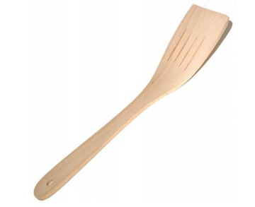 ŁOPATKA DREWNIANA AŻUROWA GIĘTA DO SMAŻENIA 31CM