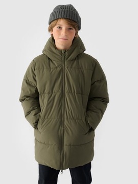 КУРТКА ДЛЯ МАЛЬЧИКОВ 4F ЗИМНИЙ ПУХОВИК С КАПЮШОНОМ TDJAM464 AW24 158