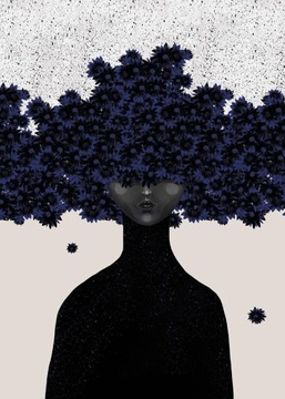 Plakat W kwiatach 50x70 aut. A. Rudak