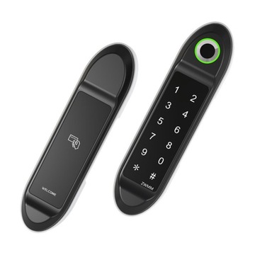 Дверной замок со сканером отпечатков пальцев Бесключевой доступ в дом Серебристый B