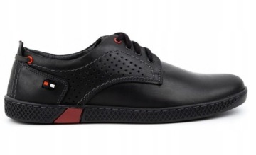 ANTEX PÓŁBUTY SKÓRZANE CASUAL 302 CZARNY 40