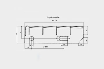 РЕШЕТКА МЕТАЛЛИЧЕСКАЯ СТУПЕНИ WEMA TREPY 1000х270 30х2
