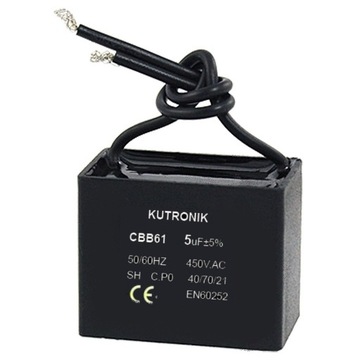 Kondensator silnikowy 3,5uF 450Vac CBB61