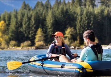 Ponton dmuchany Challenger 2 os zestaw wiosła pompka Intex 68367