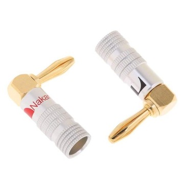 Угловые вилки для динамиков Nakamichi HQ типа «банан», 2 шт.