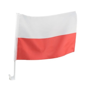 Flaga na samochód strefa kibica Polska Biało-Czerwoni