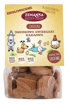 ZEMANKA CIASTKA ORKISZOWE KAKAOWE ZWIERZAKI BIO