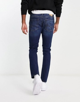 JACK&JONES GRANATOWE KLASYCZNE JEANSY (32/32)