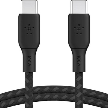 Belkin - Kabel Boost - USB-C do USB-C PD, 5A 100W, z oplotem nylonowym, 2 m
