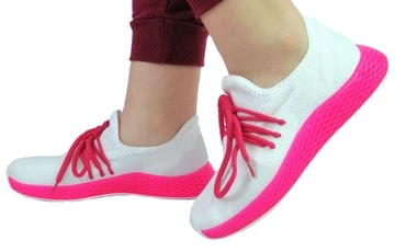 SPORTOWE LEKKIE BUTY FUKSJA NEON ADIDASY RÓŻ R39