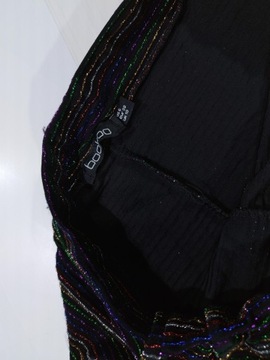 Spodnie damskie materiałowe BOOHOO czarne w paski EUR 38