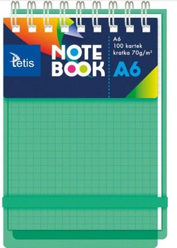 KOŁONOTES A6 100K PP ZIELONY TETIS