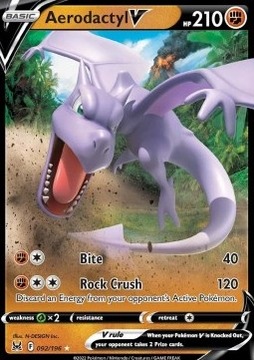Karty Pokemon (LOR 092) Aerodactyl V