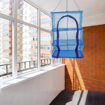 ПОДВЕСНАЯ СЕТОЧНАЯ СУШИЛКА ДЛЯ СУШКИ ГРИБОВ, ТРАВ, РЫБЫ, ФРУКТОВ, 4 СЛОЯ