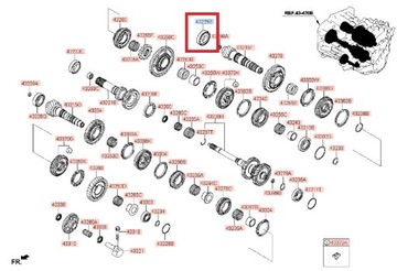 OEM ŁOŻYSKO 4322524300 SKRZYNI BIEGÓW 7DCT KIA/HYUNDAI