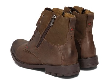 МУЖСКАЯ УТЕПЛЕННАЯ БОТИНКА ИЗ ПАЛЬСКОЙ КОЖИ 871 КОРИЧНЕВЫЙ 44