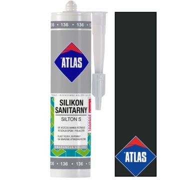 ATLAS SILIKON SILTON SANITARNY GRAFITOWY 037 280ml