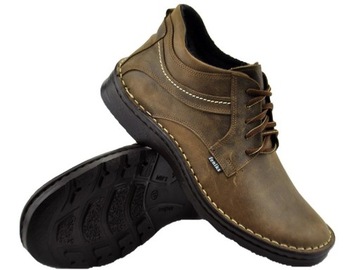 МУЖСКИЕ КОЖАНЫЕ ТУФЛИ 253 КОРИЧНЕВЫЕ 43