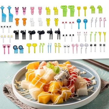 68 шт., наборы для бенто, закуски, десертная вилка, зубочистки в форме животного для детской еды