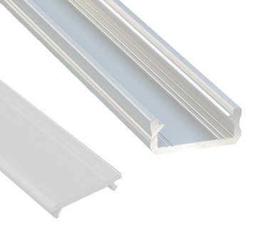 Profil Led D aluminiowa listwa do taśmy led z kloszem 1 metr