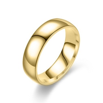 KO1 ZŁOTA OBRĄCZKA ŚLUBNA STAL 316L 16,17,18 18MM