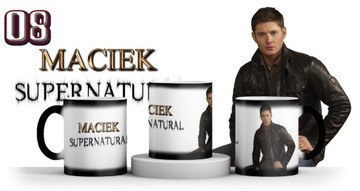 MAGICZNY KUBEK SUPERNATURAL + IMIE + KARTONIK