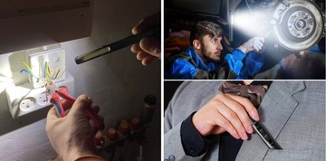 СВЕТОДИОДНАЯ ЛАМПА ДЛЯ МАСТЕРСКОЙ COB АККУМУЛЯТОРНАЯ ФАКЕЛ МАГНИТ УФ ЛАЗЕР
