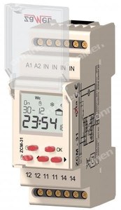 PROGRAMATOR CZAS. 1-KAN. ASTRONO. 230V AC ZCM-31