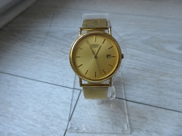 ZEGAREK SEIKO QUARTZ 7N22-8A00 GOLD BDB STAN REAL FOTO