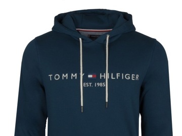 TOMMY HILFIGER bluza męska z kapturem, morska, S