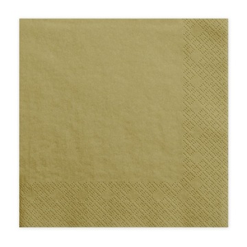 Odświętne serwetki - złote - Komunia, Chrzciny - 33x33cm - 20 sztuk
