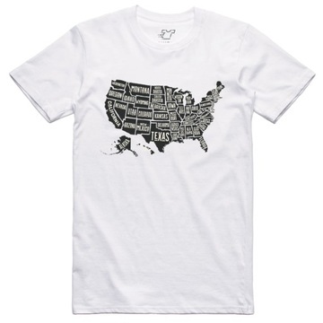 Koszulka Mapa USA Stany Zjednoczone Ameryka M