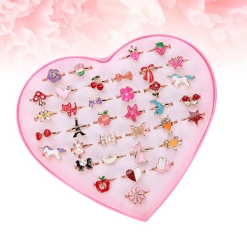 KORALIKI PIERŚCIONKI dla dzieci różne wzory wielu odmian narodowych | 36 szt.