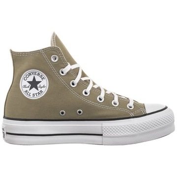 Buty Trampki za Kostkę na Platformie Converse Lift Hi Mossy Oliwkowe