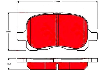 KLOCKI HAMULCOWE TOYOTA PRZÓD COROLLA TRW