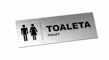 Tabliczka Toaleta, WC damski i męski