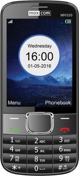 Telefon komórkowy Maxcom MM320 Czarny Klasyczny Duże przyciski