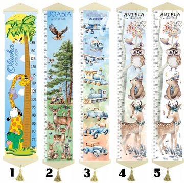 Таблица роста детей на ХОЛСТЕ Лесные животные II