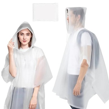 PŁASZCZ PRZECIWDESZCZOWY UNIWERSALNY PELERYNA PRZECIWDESZCZOWA Z KAPTUREM