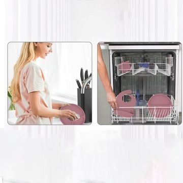 СИЛИКОНОВЫЙ ОБЕДЕННЫЙ НАБОР ИЗ 8 ПРЕДМЕТОВ. ДЕТСКИЙ РОЗОВЫЙ КОМПЛЕКТ