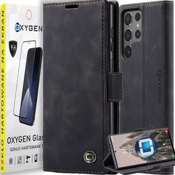 Etui OXYGEN BooK do Samsung Galaxy S24 Ultra + szkło hartowane PREMIUM
