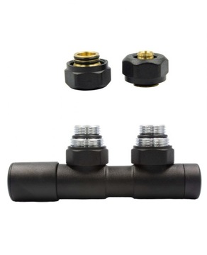 Zawory regulacyjne 50mm TWINS czarny mat lewy Pex