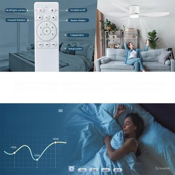 WENTYLATOR SUFITOWY WIATRAK LAMPA LED SUFITOWA Z WENTYLATOREM 132CM +PILOT