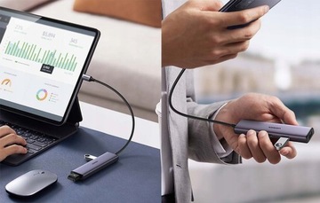 Adapter 4w1 UGREEN CM473 Hub USB-C do 4x USB 3.0