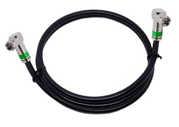 Кабель антенный кабель 0,75М черный F-PLUG ANGLE-F-PLUG ANGLE 1.1Cu