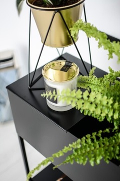 ХИТ Металлическая консоль, цветочный горшок лофт с полкой