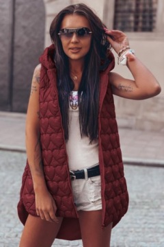 Безрукавка стеганая сердце L/XL