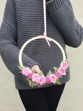 Цветочный венок-обруч для украшения дома в стиле ЦВЕТА