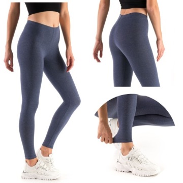 LEGGINSY DAMSKIE BAWEŁNIANE DŁUGIE GETRY DENIM 4XL